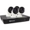 Swann - 8-Channel, 4-Camera Indoor/Outdoor Wired 4K Ultra HD 2TB NVR Surveillance System - Black/White-Left_Standard