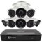Swann - 7580 8-Channel, 8-Camera Indoor/Outdoor Wired 2TB NVR Surveillance System - Black/White-Front_Standard
