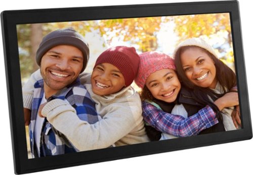 Aluratek - 17.3" Widescreen LCD Wi-Fi Digital Photo Frame - Black-Angle_Standard 
