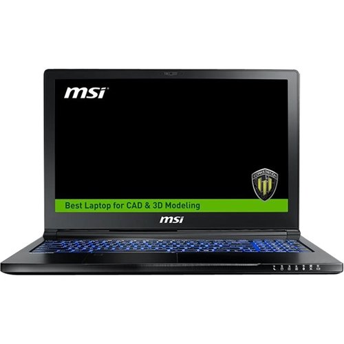 MSI - WS63 8SJ 15.6" Gaming Laptop - Intel Core i7 - 16GB Memory - NVIDIA Quadro P2000 - 512GB Solid State Drive - Aluminum Black-Front_Standard 