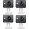 Zmodo - Indoor 720p Wi-Fi Wireless Network Surveillance Cameras (4-Pack) - Black/White-Front_Standard