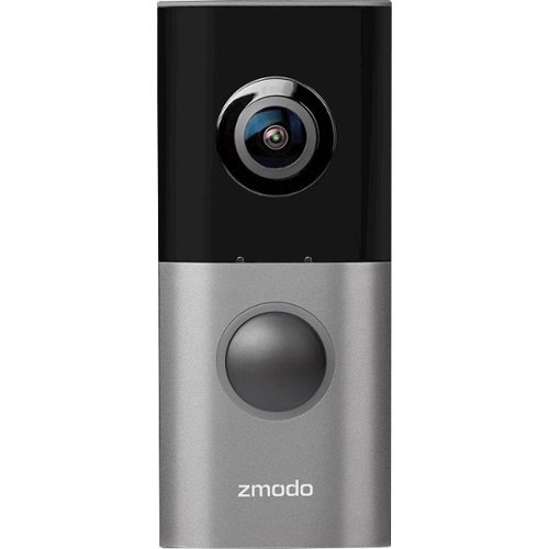 Zmodo - Greet Pro Smart Wi-Fi Video Doorbell - Wired - Black and Silver-Front_Standard 