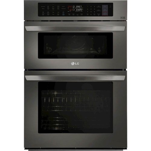 LG - 30" Built-In Electric Convection Smart Combination Wall Oven with Microwave and Infrared Heating - Black Stainless Steel