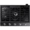 Samsung - 30" Built-In Gas Cooktop with WiFi and Dual Power Brass Burner - Black Stainless Steel-Front_Standard