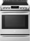 LG - 6.3 Cu. Ft. Smart Slide-In Electric True Convection Range with EasyClean and 3-in-1 Element - Stainless Steel-Front_Standard