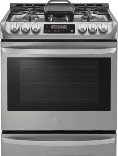  LG - 6.3 Cu. Ft. Slide-In True Convection Gas Range with EasyClean and UltraHeat Power Burner - Stainless Steel