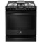 LG - 6.3 Cu. Ft. Self-Cleaning Slide-In Gas with ProBake Convection - Matte Black Stainless Steel-Front_Standard