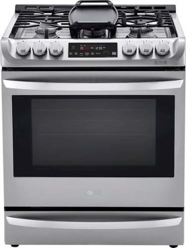 LG - 6.3 Cu. Ft. Slide-In Smart Dual Fuel True Convection Range with Self-Cleaning and ProBake Convection - Stainless steel