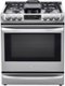 LG - 6.3 Cu. Ft. Smart Slide-In Dual Fuel True Convection Range with EasyClean and ProBake Convection - Stainless Steel-Front_Standard