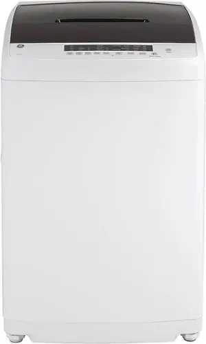 Front. GE - 2.8 Cu. Ft. Top Load Washer - White/Black.