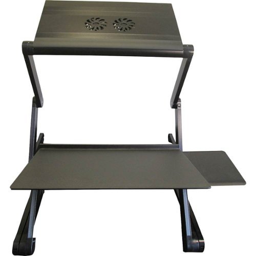 Uncaged Ergonomics - WorkEZ Standing Desk - Black-Front_Standard 