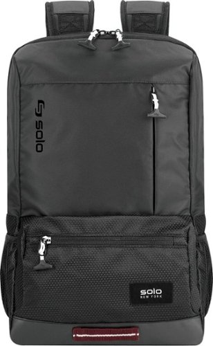 Solo - Varsity Collection Draft Laptop Backpack for 15.6" Laptop - Black