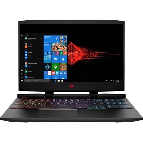 HP - OMEN 15.6" Gaming Laptop-Intel Core i7- 12GB Memory-NVIDIA GeForce GTX 1050 Ti- 1TB Hard Drive+ 128GB Solid State Drive - Shadow Black-Front_Standard
