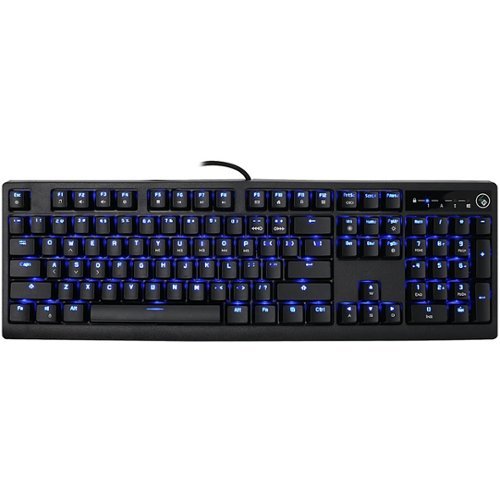 IOGEAR - Kaliber Gaming MECHLITE Wired Mechanical Brown Switch Keyboard with Back Lighting - Black-Front_Standard 