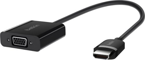 Belkin - Male-HDMI-to-Female-VGA Adapter - Black