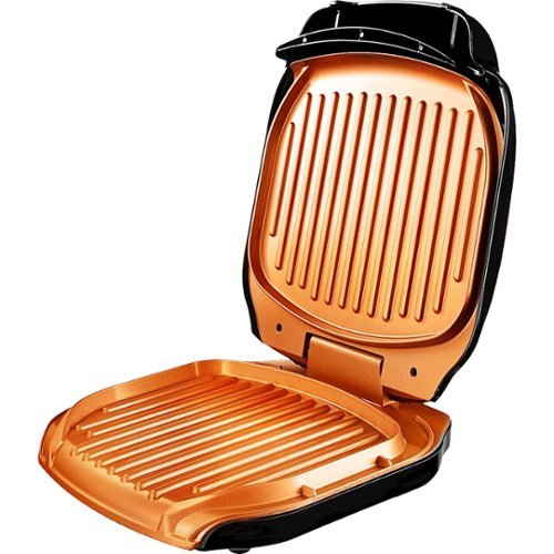 Gotham Steel - Countertop Indoor Electric Grill - Copper/Black-Left_Standard 