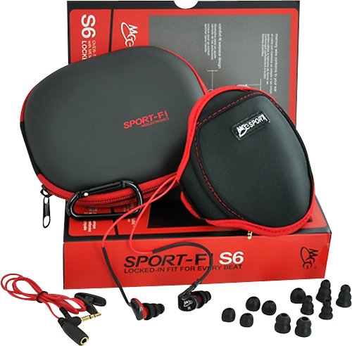  MEE audio - Sport-Fi S6 Earbud Headphones - Black