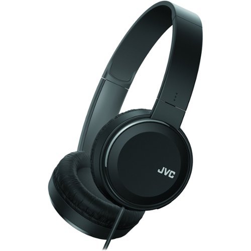 JVC - HA S190M HAS190MB Wired Over-the-Ear Headphones - Black-Front_Standard 