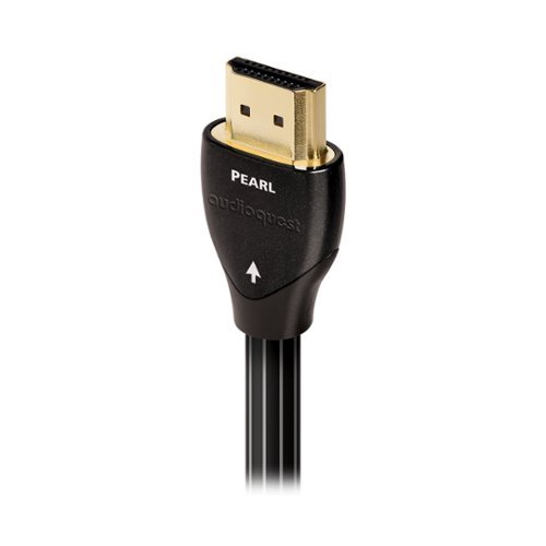 AudioQuest Pearl 18 50'   4K-8K  18Gbps In-Wall Rated HDMI Cable - Black with White Stripes WHERE TO BUY