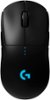 Logitech - PRO Lightweight Wireless Optical Ambidextrous Gaming Mouse with RGB Lighting - Black-Front_Standard 