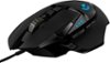 Logitech - G502 HERO Wired Optical Gaming Mouse with RGB Lighting - Black-Front_Standard