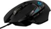 Logitech - G502 HERO Wired Optical Gaming Mouse with RGB Lighting - Wired - Black-Front_Standard