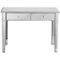 SEI Furniture - Mirage Mirrored 2-Drawer Console Table - Matte Silver-Front_Standard