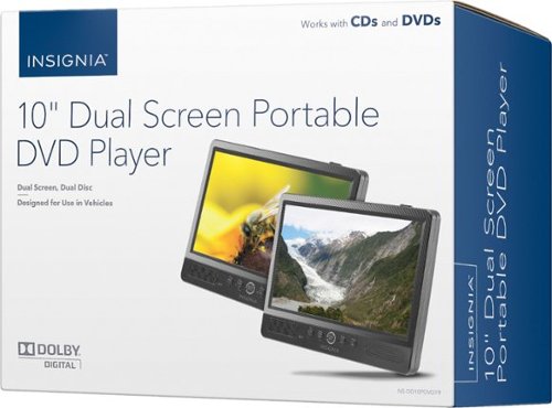 Insignia™ 10 Dual Screen Portable DVD Player - Black GLOBAL SHIPPING