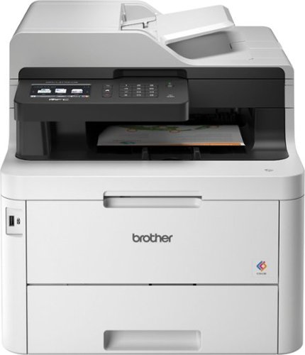 Brother - MFC-L3770CDW Wireless Color All-In-One Laser Printer - White