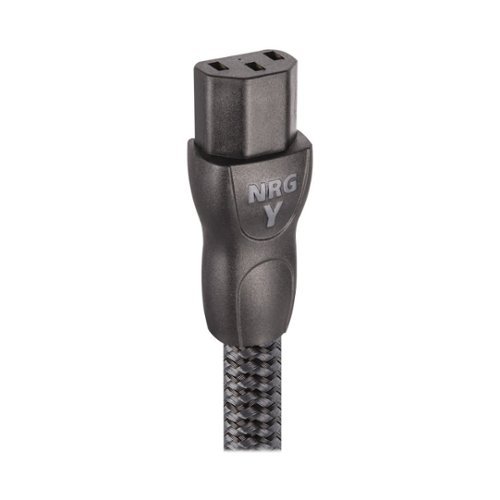 AudioQuest NRG-Y3 6.5' Power Cable with C13 to 3-Prong Wall Plug Connectors - Dark Gray on Black WORLDWIDE DELIVERY