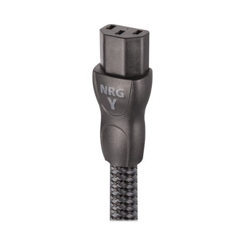 AudioQuest NRG-Y3 6.5' Power Cable with C13 to 3-Prong Wall Plug Connectors - Dark Gray on Black GLOBAL SHIPPING