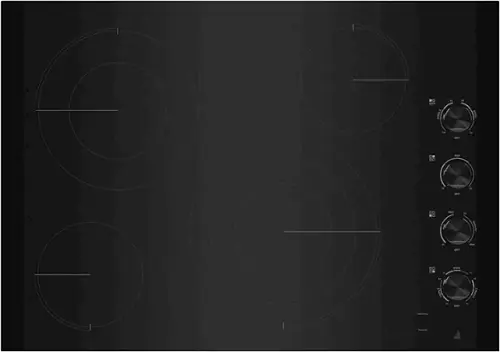 Front. JennAir - 30" Electric Cooktop - Black.