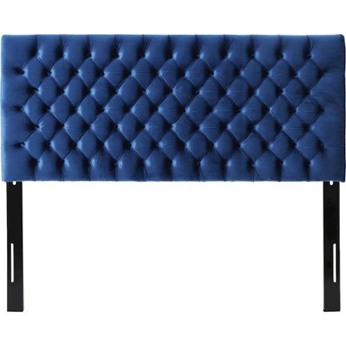 Noble House - Brooks 62" Full-Size/Queen Upholstered Headboard - Navy Blue