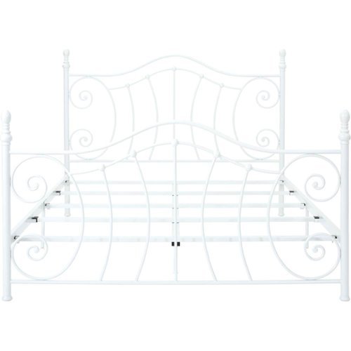 Noble House - Sanborn Queen Bed - White-Front_Standard 