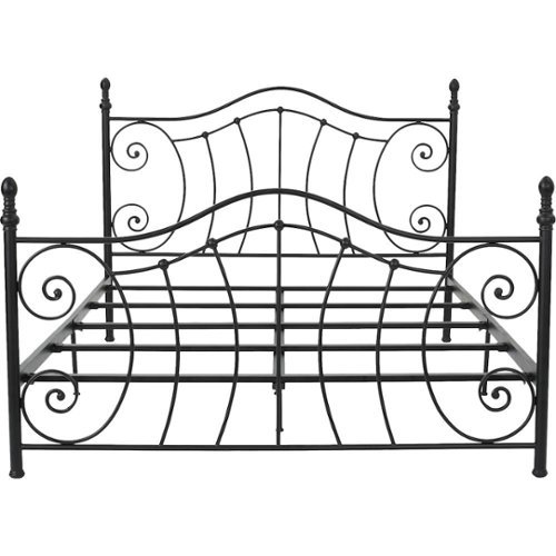 Noble House - Sanborn Queen Bed - Matte Black-Front_Standard 