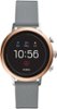 Fossil - Gen 4 Venture HR Smartwatch 40mm Stainless Steel - Rose Gold with Gray Silicone Strap-Front_Standard