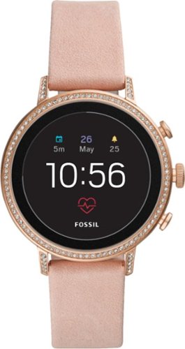 Fossil - Gen 4 Venture HR Smartwatch 40mm Stainless Steel - Rose Gold with Blush Leather Strap-Front_Standard 