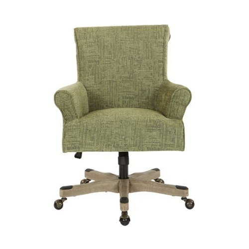 OSP Home Furnishings - Megan Office Chair - Green/Brushed Gray