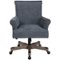 OSP Home Furnishings - Megan Office Chair - Blue/Brushed Grey-Front_Standard