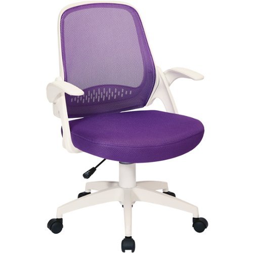 AveSix - Jackson Home Office Fabric and Mesh Chair - Purple-Front_Standard 