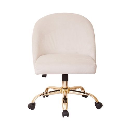 OSP Home Furnishings - Layton Mid Back Office Chair - Gold/Oyster