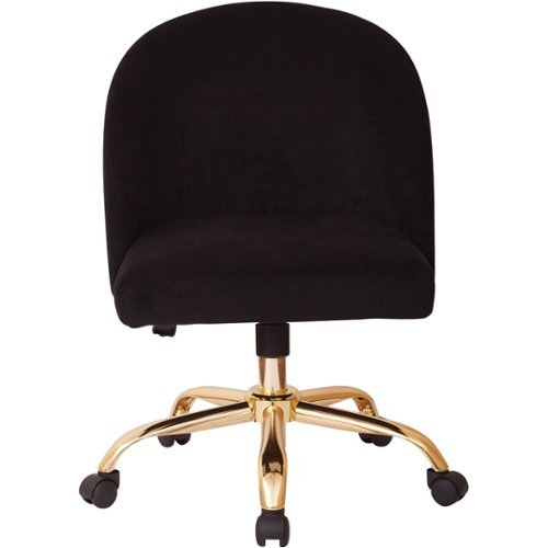 OSP Home Furnishings - Layton Mid Back Office Chair - Black/Gold