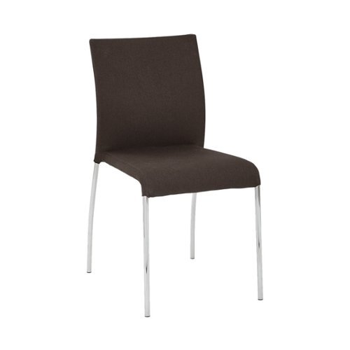 AveSix - Conway Fabric Chairs (Set of 2) - Chrome/Chocolate