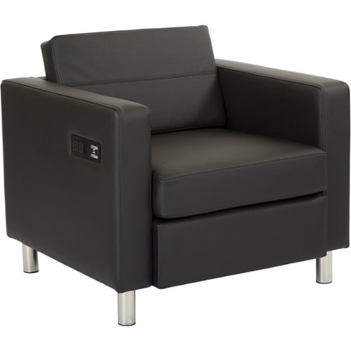 Office Star Products - Atlantic Chair - Silver/Dillon Black