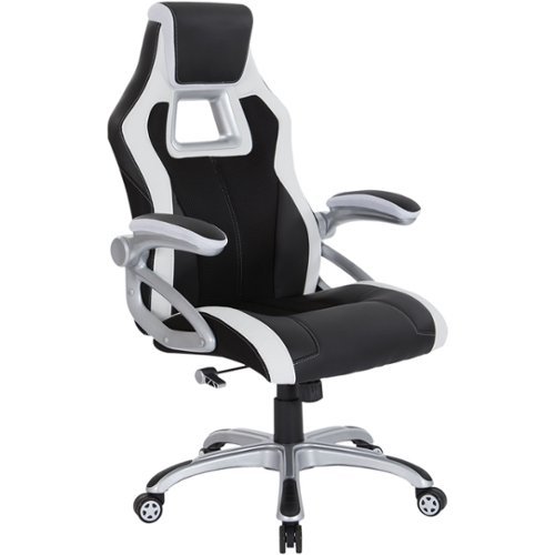 OSP Home Furnishings - Race Gaming Chair - White/Black