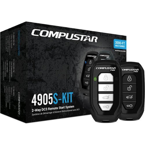 Compustar - 2-Way Remote Start System - Installation Included - Black