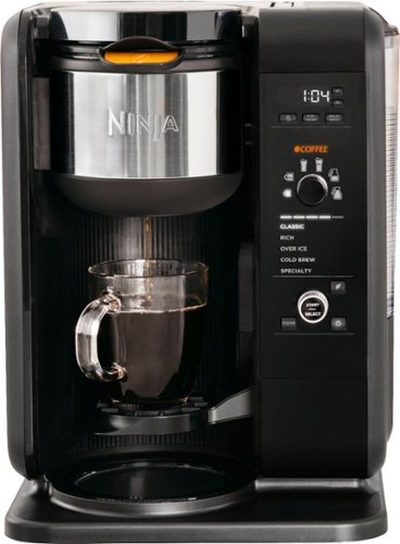  Ninja - 10-Cup Coffee Maker with Dishwasher Safe Component - Black/Stainless Steel