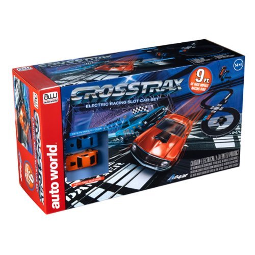 Round2 - Auto World CrossTrax Road Course 9' Slot Car Race Set
