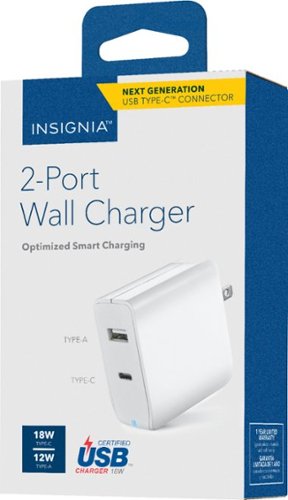 Insignia™ Power Adapter with USB-C - White WHERE TO BUY