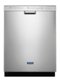 Maytag - 24" Front Control Built-In Dishwasher with Tub - Stainless Steel-Front_Standard
